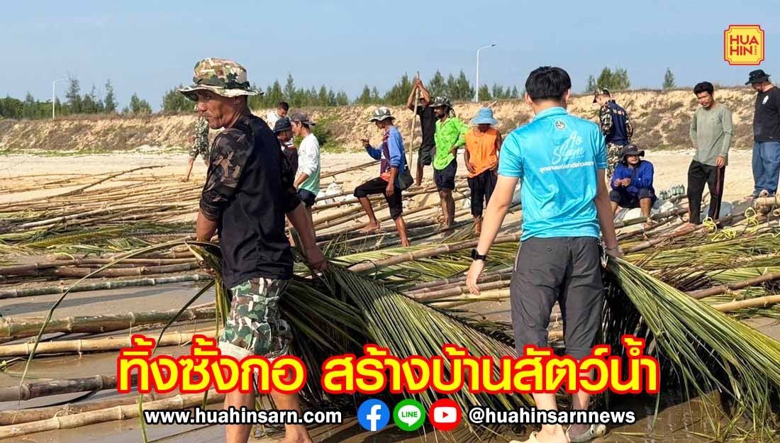 “อ่าวสยาม” จับมือชุมชนทิ้งซั้งกอทะเลบางสะพาน สร้างบ้านสัตว์น้ำ เพิ่มความอุดมสมบูรณ์ชายฝั่ง